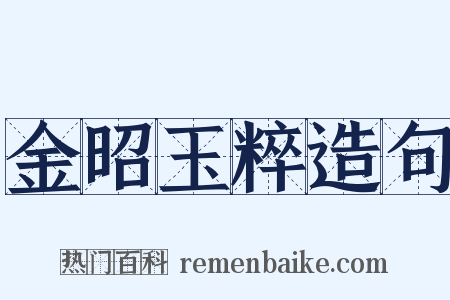 金昭玉粹造句是什么意思的图片